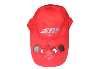 Picture of Red Sports Cap with Solar Fan For Kids